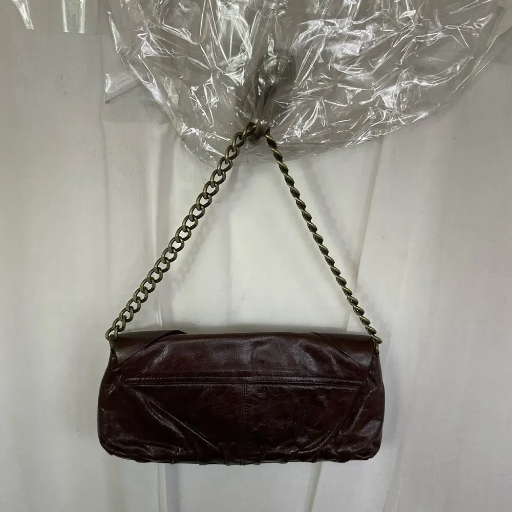 Hobo International Women's Dark Brown Bow Chain Purse Clutch Bag